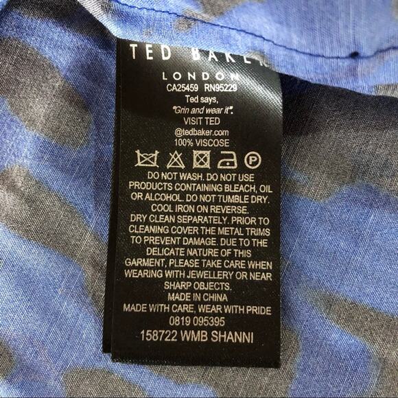 Ted Baker blouse Shanni Topez eyelet detail blue - Ted Size 0 (US 2) - Picture 11 of 11